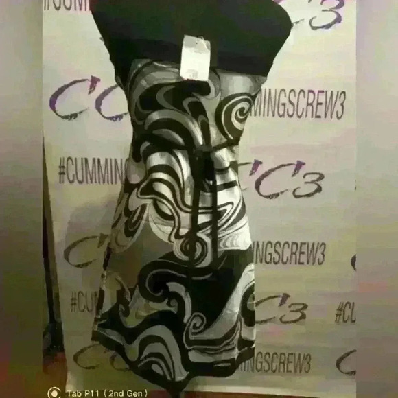 Thanx collection Black And White Junior's Dress Small - Picture 4 of 5